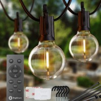 Brightown Led String Lights Outdoor 38Ft2810 With Remote Hooks And Clips Patio String Lights For Outside With 17 Shatterproo