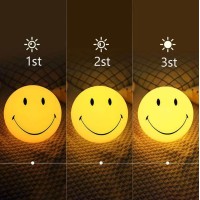 Somesino Night Light For Kids Smiley Face Lamp Light Birthday Gifts For Girls Boys Plastic Nightlight Portable Nursery Usb Recha