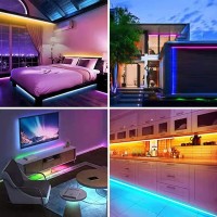 65.6Ft Led Lights For Bedroom,Music Sync Color Changing 5050 Rgb Led Lights Strips Kit Built-In Mic App Control With Ir Remoter For Room Party Tv Home Decoration