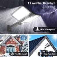 Ropelux Solar Lights Outdoor, Motion Sensor Outdoor Lights Double Big Solar Panels 82 Sq.Inch, Ip65 Waterproof And 3 Modes(Security/Always On/Auto-Dim), 180Leds High Brightness Wider Illuminated Area.