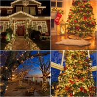 Crepro 2 Pack Christmas String Lights, 16 Ft 50 Led Battery Operated String Lights Waterproof Mini Christmas Lights Outdoor And Indoor For Xmas Tree Garden Yard Home Wedding Party Patio