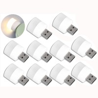 Usb Lights By Night 10Pcs Usb Plug-In Mini Compact Small Night Light For Kids Bedroom Hallway Kitchen,Nursery Dorm Soft Light Night Eye Protect Usb Led Light (10Warm Wahite)