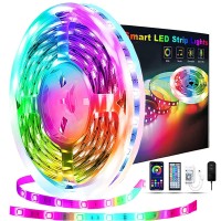 Reemeer 50.2Ft Led Lights For Bedroom, App Control Music Sync Color Changing Led Lights, Led Strip Lights With Remote For Room, Kitchen Party,Home Decoration