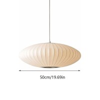 Twxg White Simplicity Silkworm Cocoon Chandelier Post-Modern Single Head Lantern Flat Shape Pendant Light For Coffee House Dining Room Showroom Hollow Hanging Lamp