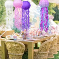 Jelly Fish Paper Lanterns 6 Pcs Hoyechi Hanging Colorful Jellyfish Lantern For Mermaid Unicorn Theme Classroom Decoration Unde