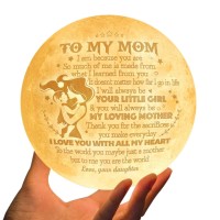 Doptika Gifts For Mom From Daughter - Mothers Day Gifts From Daughter - Gift For Her - Mom Gifts From Daughters - Birthday Gifts For Mom - Mother Daughter Gifts - Moon Lamp Night Light