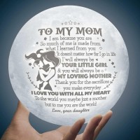 Doptika Gifts For Mom From Daughter - Mothers Day Gifts From Daughter - Gift For Her - Mom Gifts From Daughters - Birthday Gifts For Mom - Mother Daughter Gifts - Moon Lamp Night Light