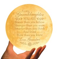 Doptika Granddaughter Gifts From Grandma - Gifts For Granddaughter - Mothers Day Gifts For Granddaughter - Birthday Gifts For Her - Moon Lamp Night Light - Birthday Gifts For Women - Graduation Gifts