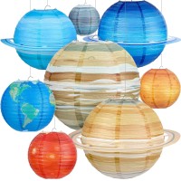 Hortsun 8 Pack Space Paper Lanterns Planets Lanterns Out Of This World Space Lanterns Hanging Planets Lanterns Hanging Solar Sys