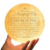 Doptika Engraved Moon Lamp Night Light - Dear My Amazing Wife - Moon Light Night Light Usb Charging And Touch Control Brightness - From Husband To Wife Valentine Gift For Her (Ml-050-Huswif(Q))