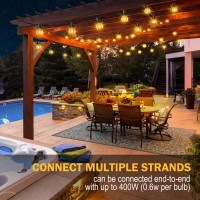 Xurisen Outdoor String Lights With Dimmer 176Ft Led Patio Lights For Outside With 1008 Shatterproof G40 Globe Bulbs Ul Listed