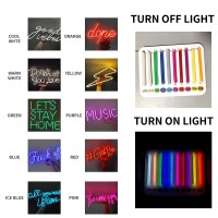 SpecificationsProduct nameLed Neon signsMaterial acrylic board neon tube lightLight Source LedInput AC 100240V 5060Hz Output DC 12VWaterproof NoFeatures This neon is handcraftedLight weight and wont get too hot when used Led signs is perfect decoration fo