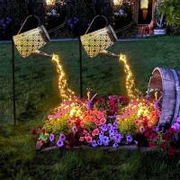 Vookry Solar Watering Can Lights 2 Pack Large Hanging Lanterns Outdoor Waterproof Garden Decor Outside Decorations For Patio Ya