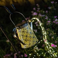 Vookry Solar Watering Can Lights 2 Pack Large Hanging Lanterns Outdoor Waterproof Garden Decor Outside Decorations For Patio Ya