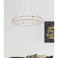 Monroe 26 Inch Led Round Single Pendant In Gold