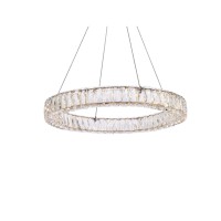 Monroe 26 Inch Led Round Single Pendant In Gold