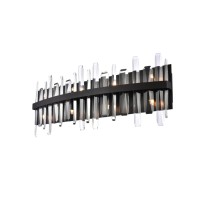 Serena 30 Inch Crystal Bath Sconce In Black