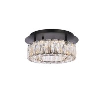 Monroe 12 Inch Led Single Flush Mount In Black