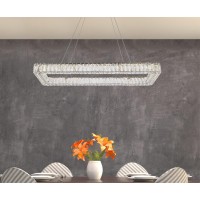 Monroe 42 Inch Led Single Rectangle Pendant In Chrome