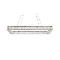 Monroe 42 Inch Led Single Rectangle Pendant In Chrome