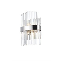 Serephina 8 Inch Crystal Bath Sconce In Chrome