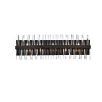 Serephina 36 Inch Crystal Bath Sconce In Black