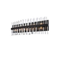 Serephina 36 Inch Crystal Bath Sconce In Black