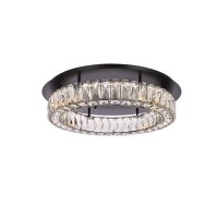 Monroe 22 Inch Led Single Flush Mount In Black