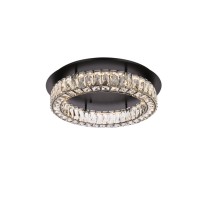 Monroe 22 Inch Led Single Flush Mount In Black