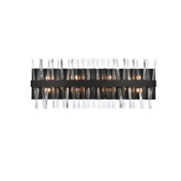 Serephina 30 Inch Crystal Bath Sconce In Black