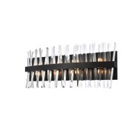 Serephina 30 Inch Crystal Bath Sconce In Black