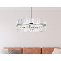 Serephina 36 Inch Crystal Round Chandelier Light In Chrome