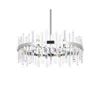 Serena 32 Inch Crystal Round Chandelier In Chrome