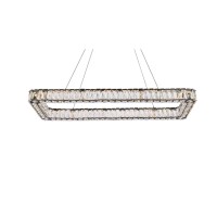 Monroe 42 Inch Led Single Rectangle Pendant In Black