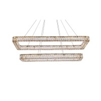 Monroe 50 Inch Led Double Rectangle Pendant In Gold