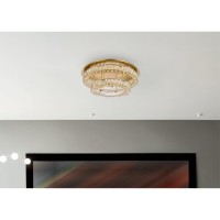 Monroe 30 Inch Led Double Flush Mount In Gold