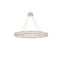 Monroe 36 Inch Led Oval Single Pendant In Chrome