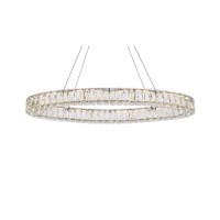 Monroe 36 Inch Led Oval Single Pendant In Chrome