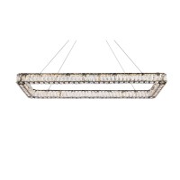 Monroe 50 Inch Led Single Rectangle Pendant In Black