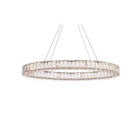 Monroe 36 Inch Led Oval Single Pendant In Gold