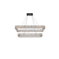 Monroe 42 Inch Led Double Rectangle Pendant In Black