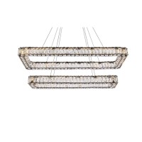 Monroe 42 Inch Led Double Rectangle Pendant In Black