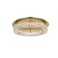 Monroe 22 Inch Led Single Flush Mount In Gold