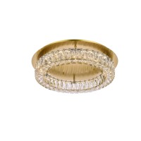 Monroe 22 Inch Led Single Flush Mount In Gold