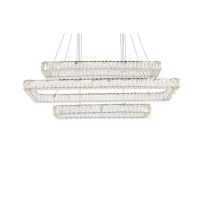 Monroe 50 Inch Led Triple Rectangle Pendant In Chrome