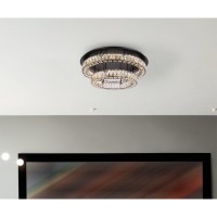 Monroe 30 Inch Led Double Flush Mount In Black