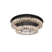 Monroe 30 Inch Led Double Flush Mount In Black