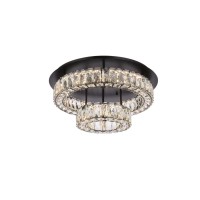 Monroe 22 Inch Led Double Flush Mount In Black