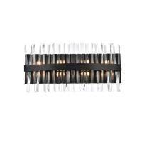 Serephina 24 Inch Crystal Bath Sconce In Black