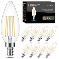 Cotanic Dimmable E12 Led Candelabra Bulb 4000K Daylight, Ceiling Fan Light Bulbs Small Base,60W Equivalent,Type B Bulb For Chandelier,Vintage B11 Led Candle Shape With Clear Glass,600Lm,8 Pack